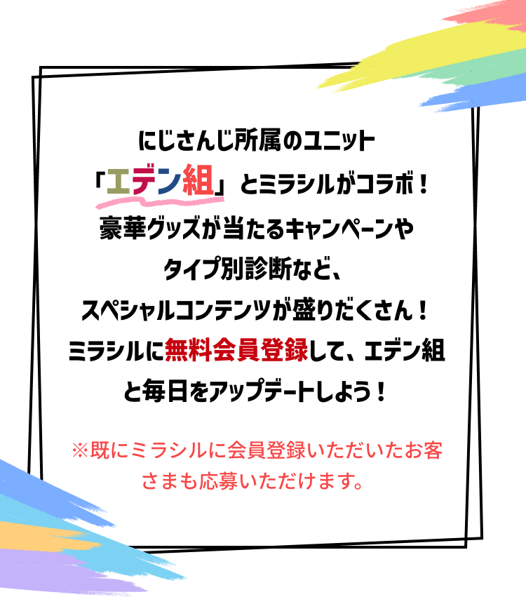 ミラシル×にじさんじコラボキャンペーン概要