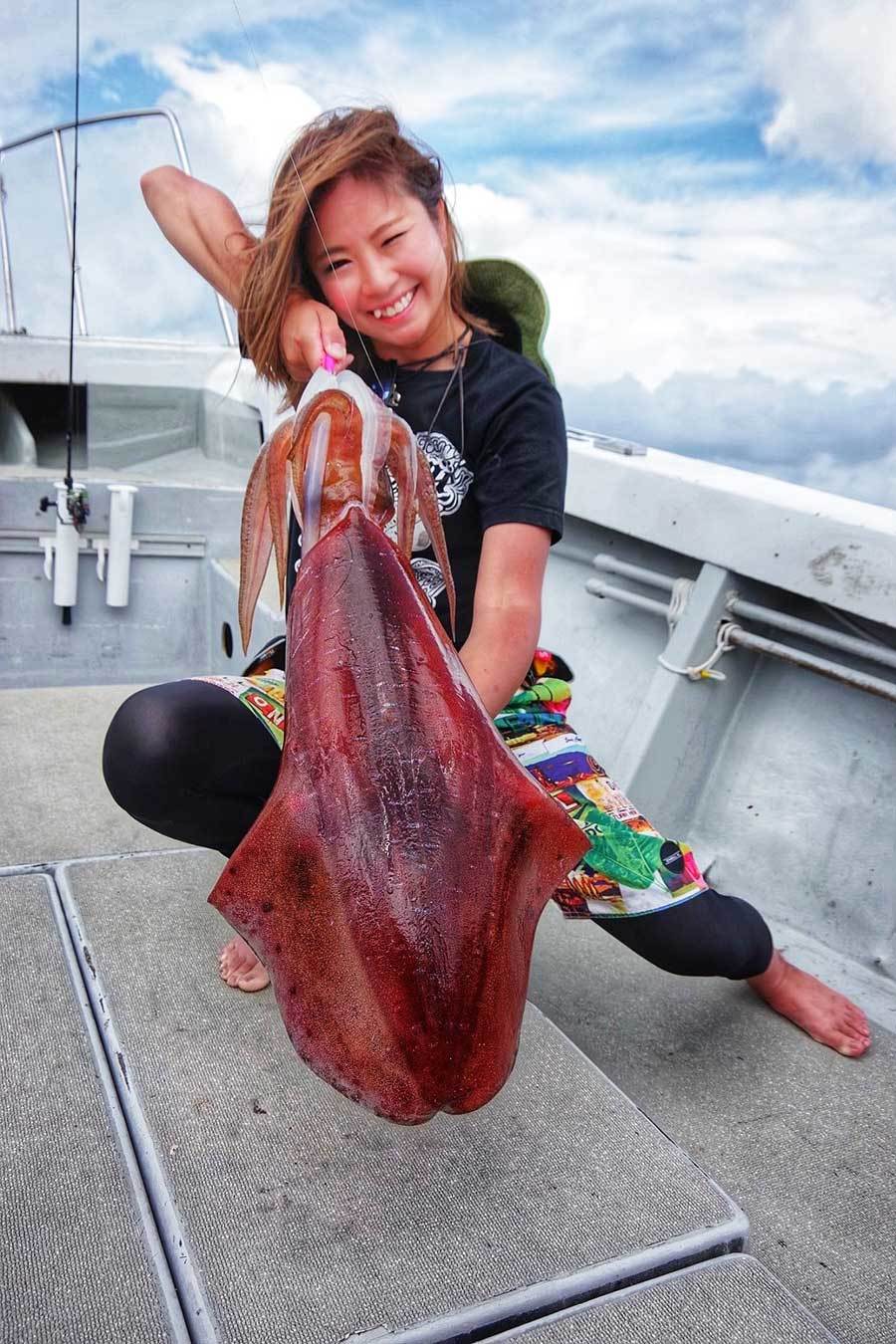 フッチーさんが釣り上げたレッドモンスター