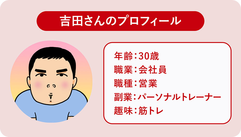 ほかにもっといい方法があると踏み切れない吉田さんのプロフィール。