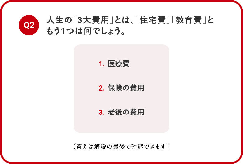 2：生活設計～人生の3大費用～