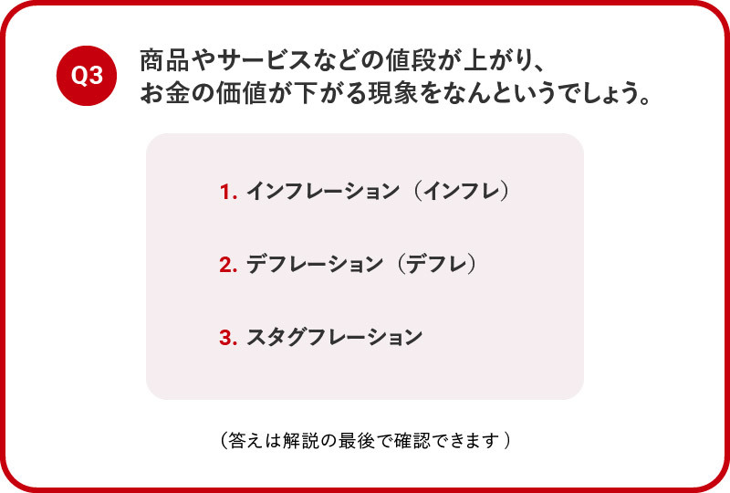 3：基本の金融知識～インフレ・デフレ～