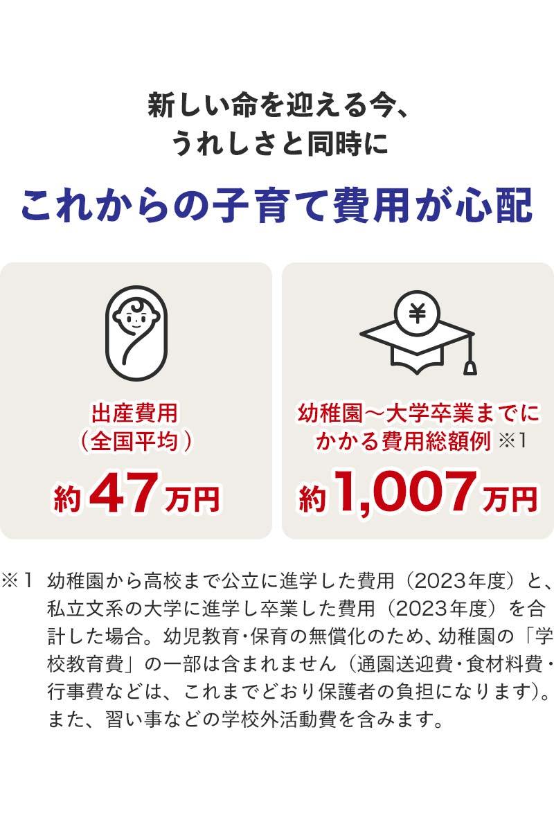 これからの子育て費用が心配。