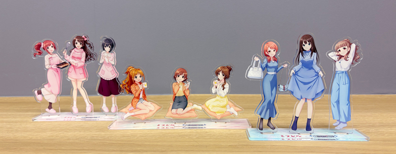 ミラシル トライアドプリムス アクリルスタンド デレマス】ピンクチェックスクール・トライアドプリムス・ポジティブ