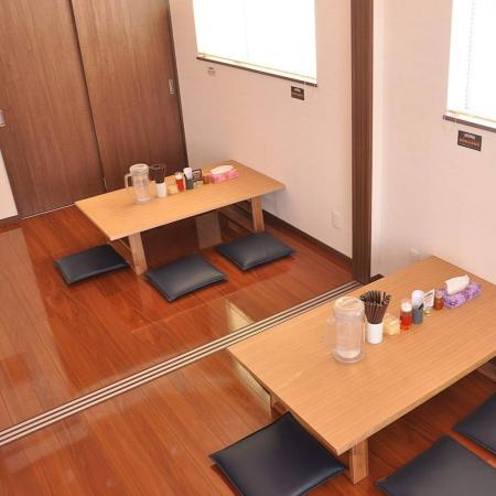 小さいお子様・赤ちゃんと一緒でも安心の小上がり席